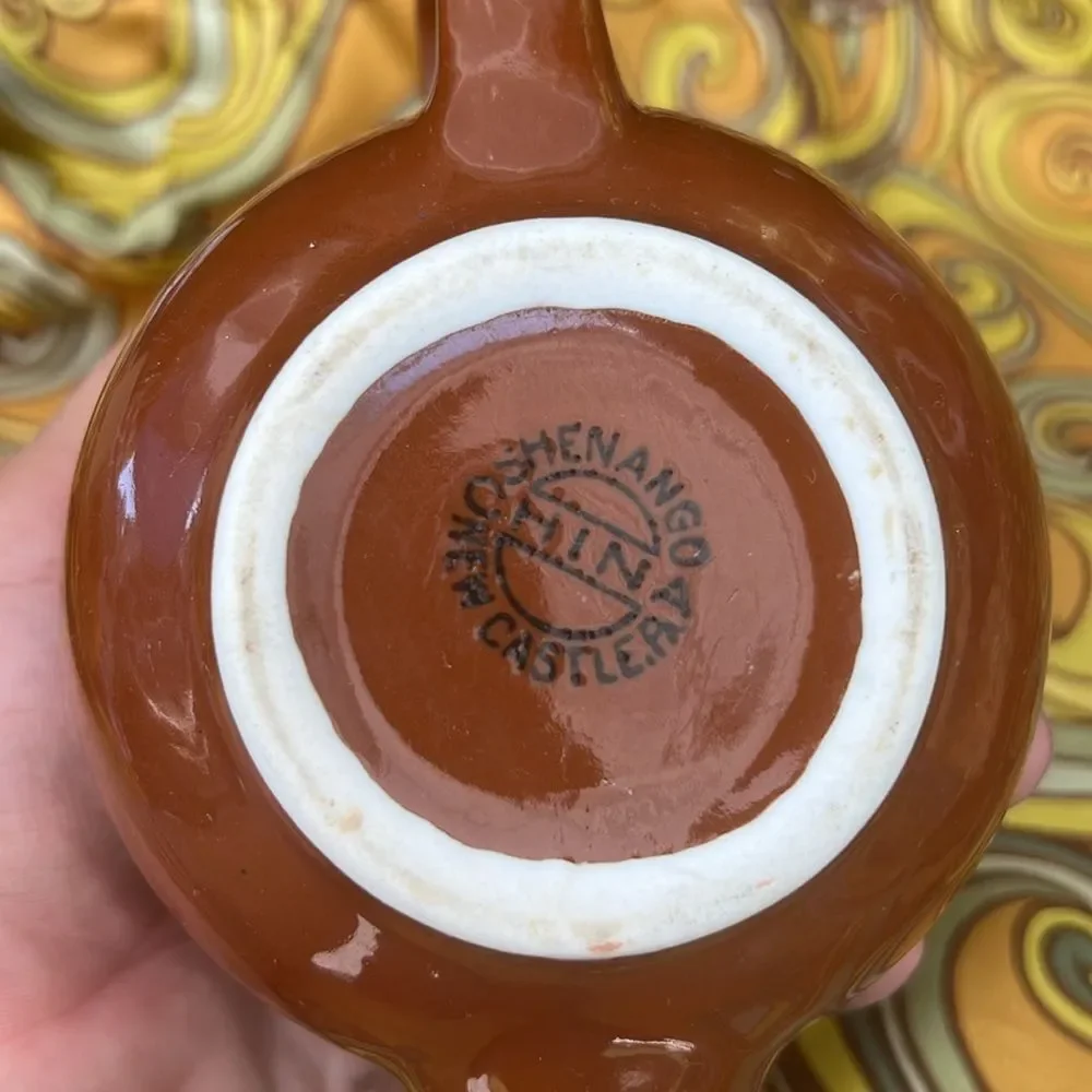 Vintage Shenango China Brown Stoneware Teapot – Made in USA.🌸